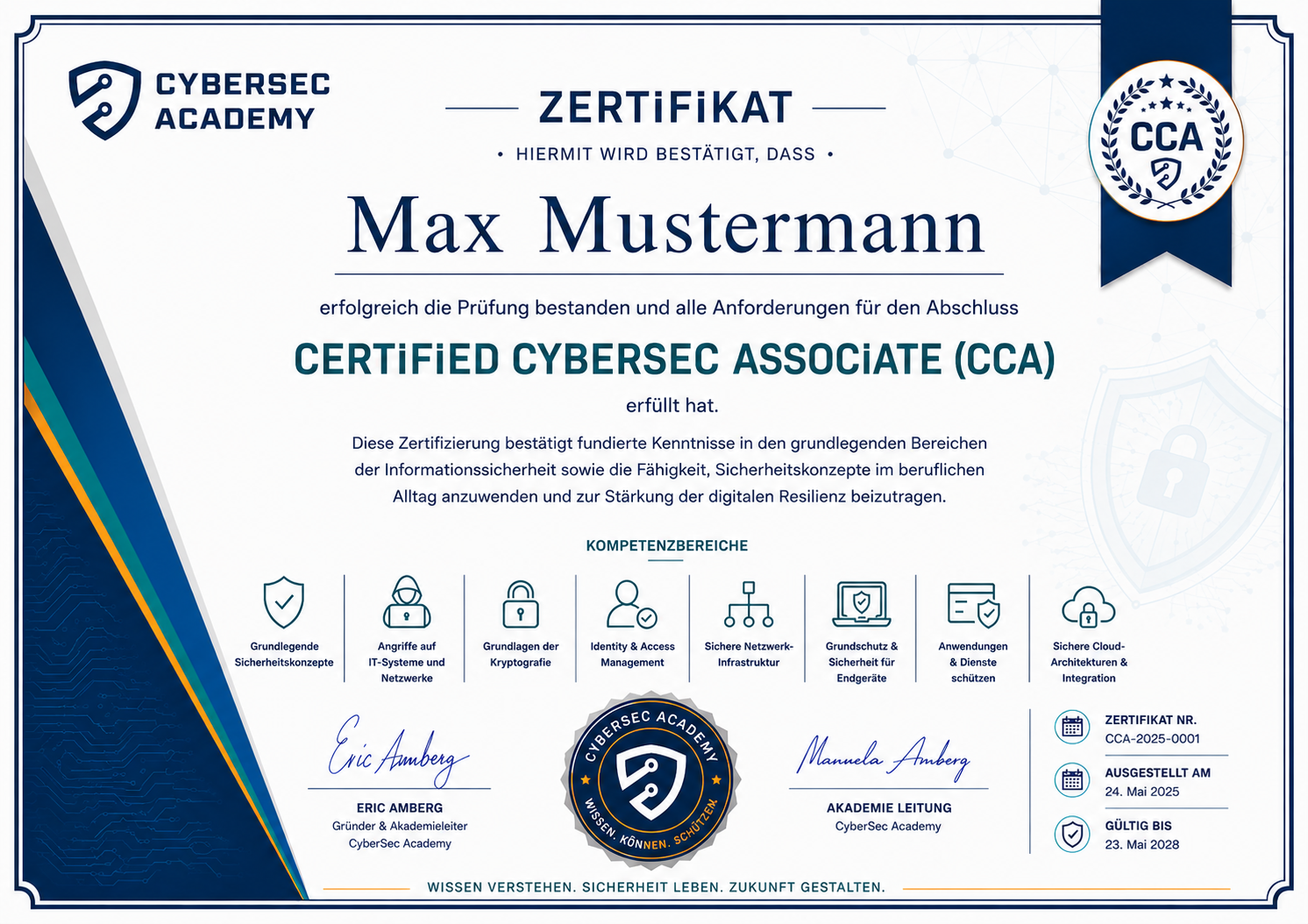 Zertifikat Certified CyberSec Associate (CCA)